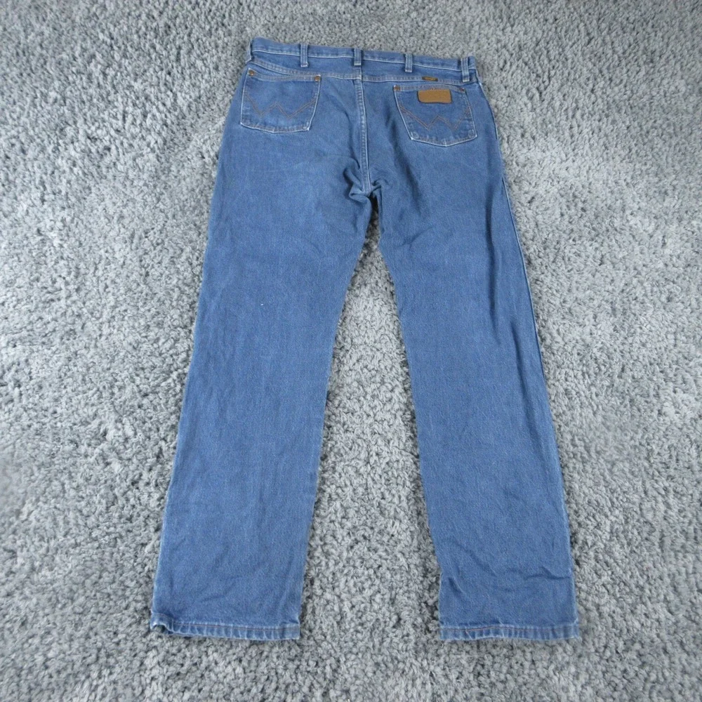 Wrangler Jeans Mens 36x34 Blue Cowboy Cut 13MWZPW Straight Leg 35x31*